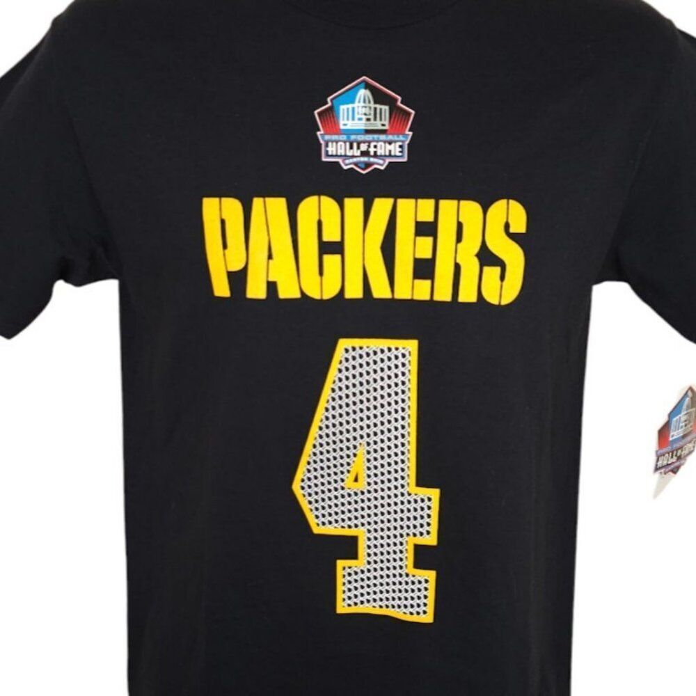 Brett Favre T Shirt Mens Size Small Black Green Bay Packers NFL Hall Of Fame